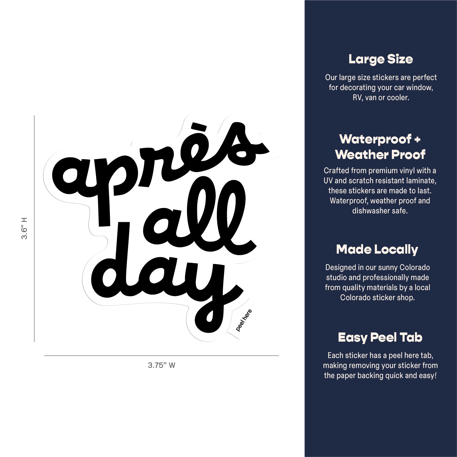 Après All Day Large Sticker